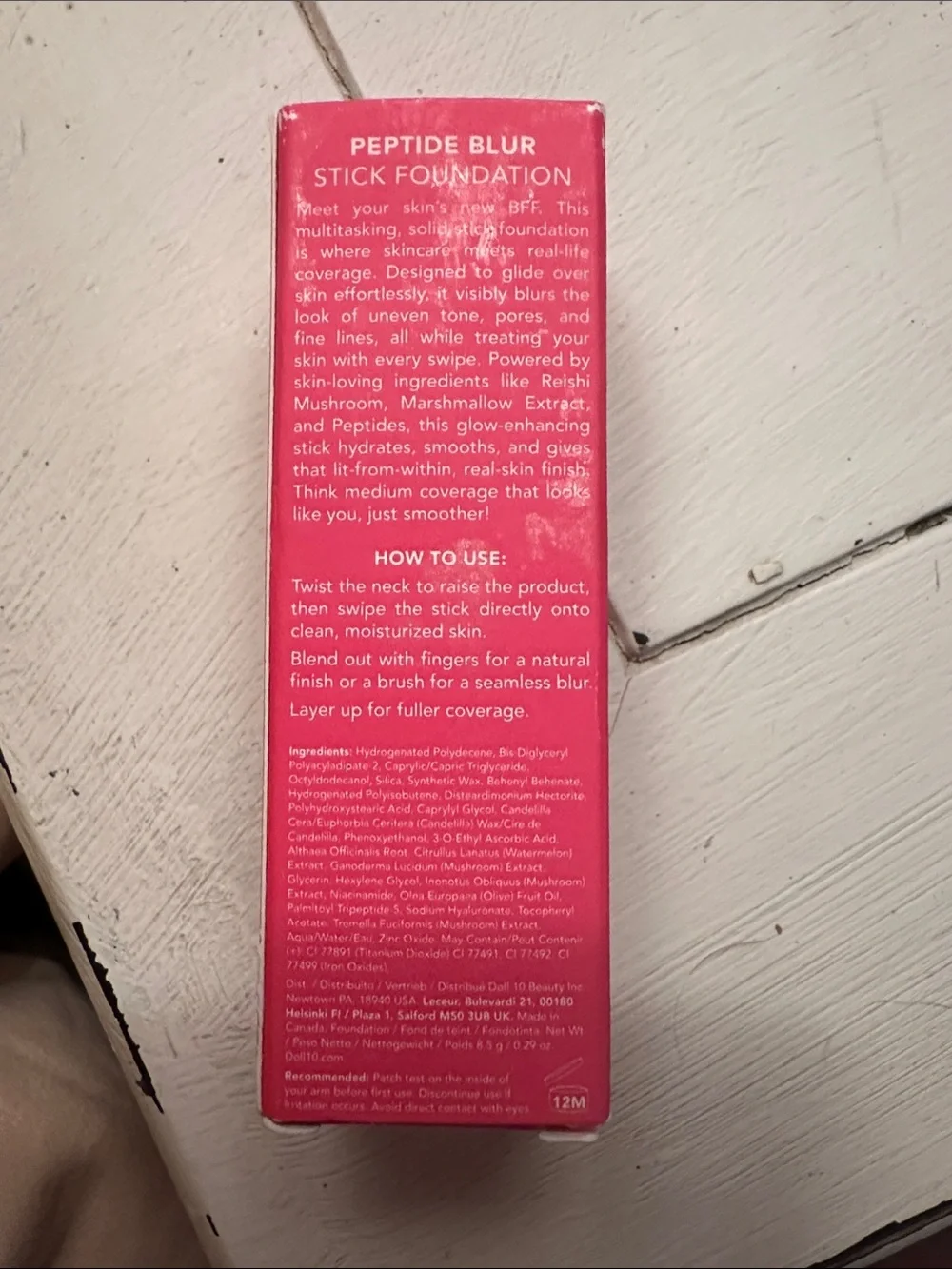 Doll 10 Medium shade, peptide blur stick foundation. New in box